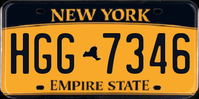 NY license plate HGG7346