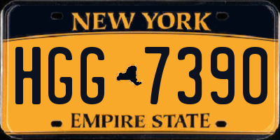 NY license plate HGG7390