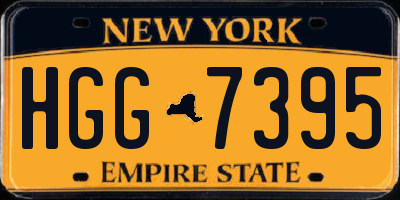 NY license plate HGG7395