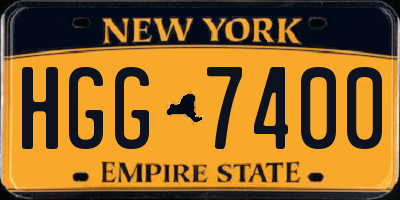 NY license plate HGG7400