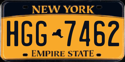 NY license plate HGG7462