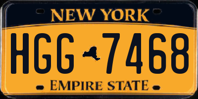 NY license plate HGG7468