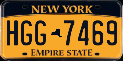 NY license plate HGG7469