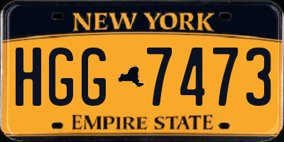 NY license plate HGG7473
