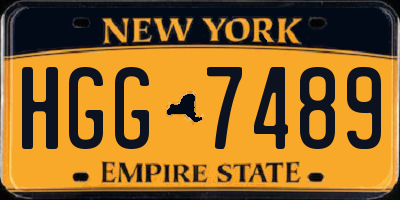 NY license plate HGG7489