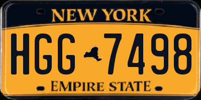NY license plate HGG7498