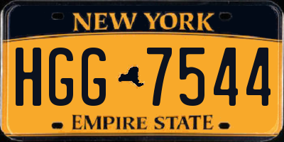 NY license plate HGG7544