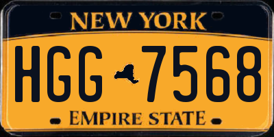 NY license plate HGG7568