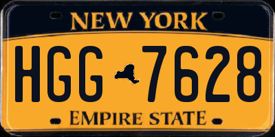 NY license plate HGG7628