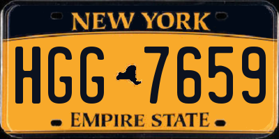NY license plate HGG7659