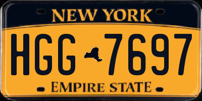 NY license plate HGG7697
