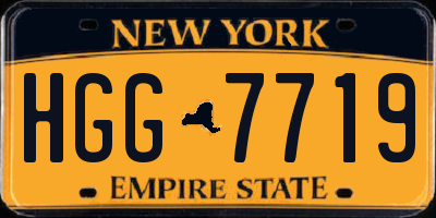 NY license plate HGG7719