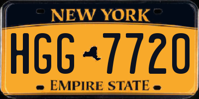 NY license plate HGG7720