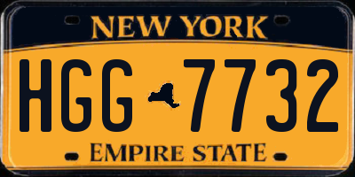 NY license plate HGG7732