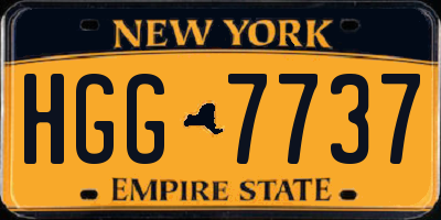 NY license plate HGG7737