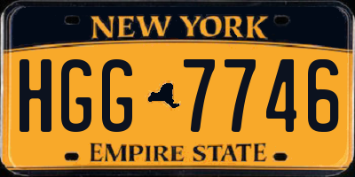 NY license plate HGG7746