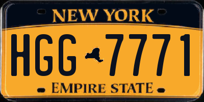 NY license plate HGG7771