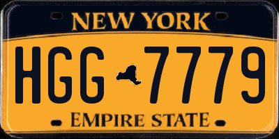 NY license plate HGG7779