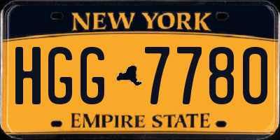 NY license plate HGG7780