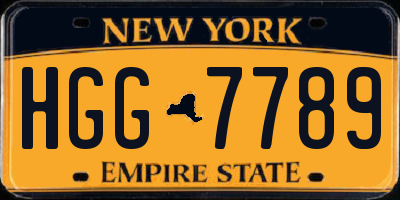 NY license plate HGG7789