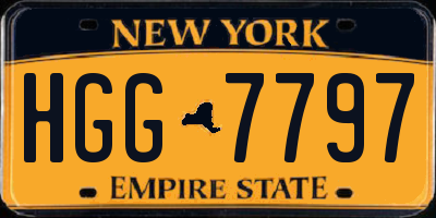 NY license plate HGG7797