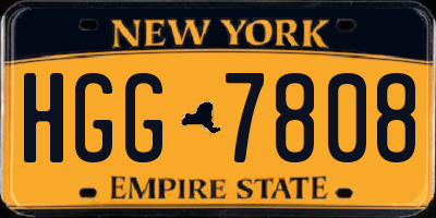 NY license plate HGG7808