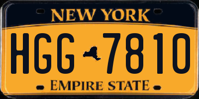 NY license plate HGG7810