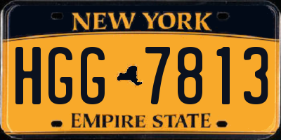 NY license plate HGG7813