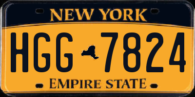 NY license plate HGG7824