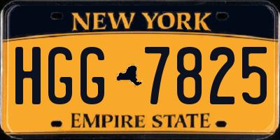 NY license plate HGG7825