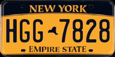 NY license plate HGG7828