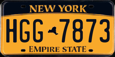 NY license plate HGG7873