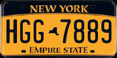 NY license plate HGG7889