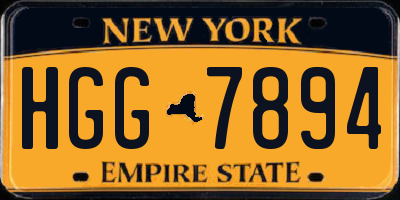 NY license plate HGG7894