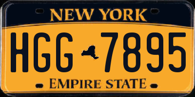 NY license plate HGG7895