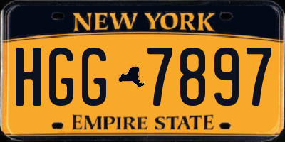 NY license plate HGG7897