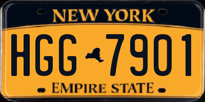 NY license plate HGG7901