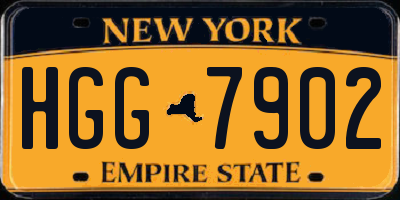 NY license plate HGG7902