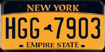 NY license plate HGG7903