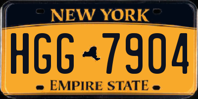 NY license plate HGG7904