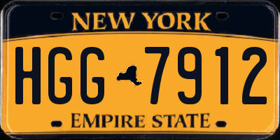 NY license plate HGG7912