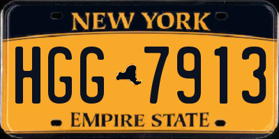 NY license plate HGG7913