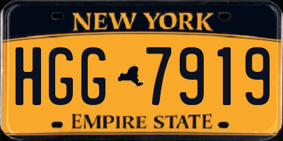 NY license plate HGG7919