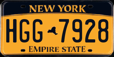 NY license plate HGG7928