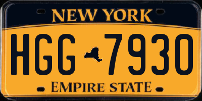 NY license plate HGG7930