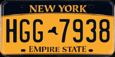 NY license plate HGG7938