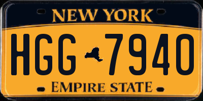 NY license plate HGG7940