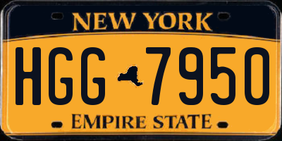 NY license plate HGG7950