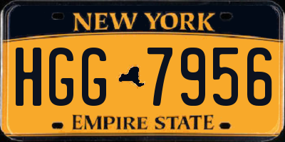 NY license plate HGG7956