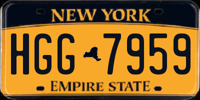 NY license plate HGG7959